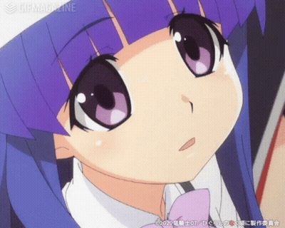 Purple Haired Anime Girl Close Up With Gifmagazine