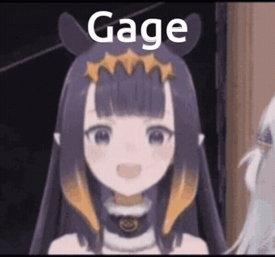 Purple Haired Anime Girl With Gage On Head GIF