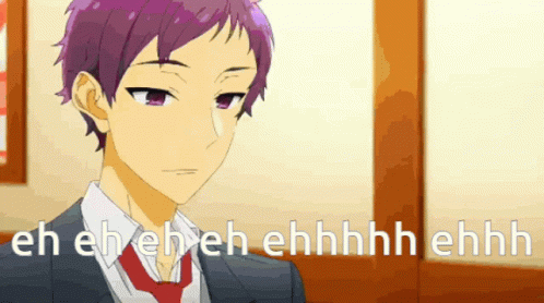 Purple Haired Anime Saying Eh GIF