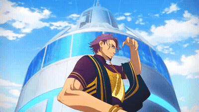 Purple-Haired Cartoon In Front Of Building GIF