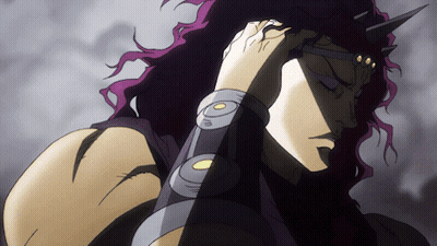 Purple-Haired Horned Character Hand To Forehead GIF