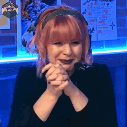 Purple Haired Woman Laugh Cry GIF