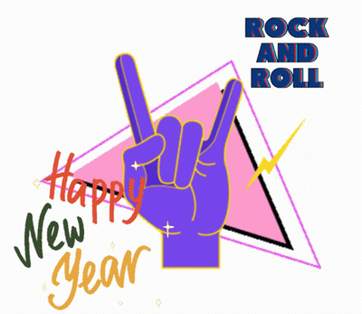 Purple Hand Making Rock And Roll Sign GIF