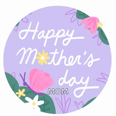 Purple Happy Mother's Day Mom GIF