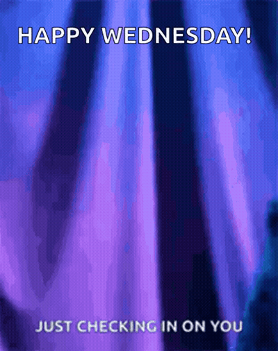 Purple Happy Wednesday Just Checking In On You GIF