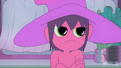 Purple Hat Cartoon Character Saying Netflix GIF