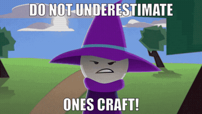 Purple Hat Scarf Character Do Not Underestimate Ones Craft GIF