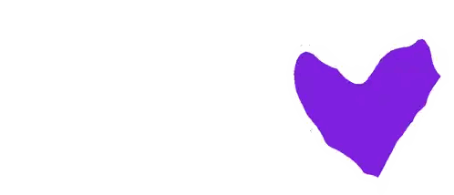 Purple Heart In Corner Sticker