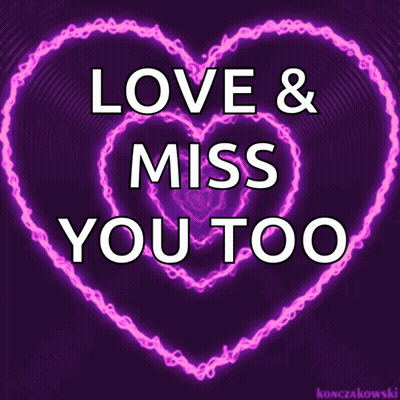 Purple Heart Love And Miss You Too GIF