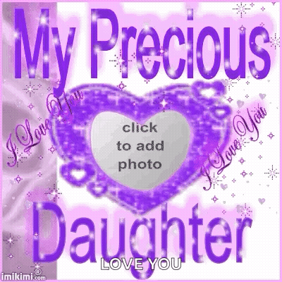 Purple Heart My Precious Daughter GIF