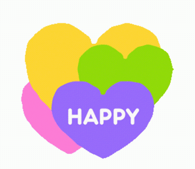 Purple Heart Saying Happy GIF