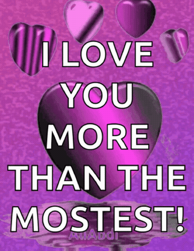 Purple Heart Saying I Love You More GIF