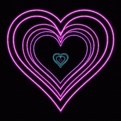 Purple Heart With Blue Heart Inside GIF
