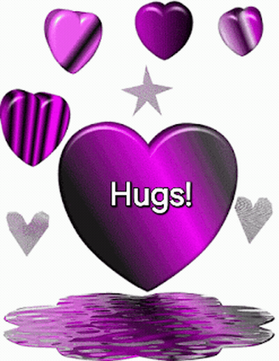 Purple Heart With Hugs GIF