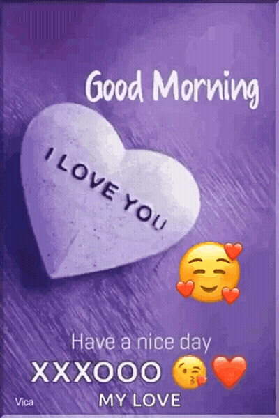 Purple Heart With I Love You GIF