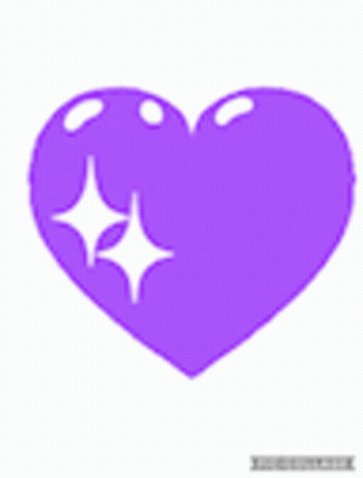 Purple Heart With Two White Stars GIF