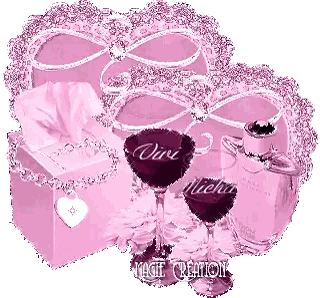 Purple Heart With Vivi And Perfume Sticker