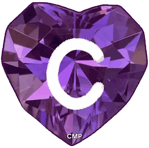 Purple Heart With White C Sticker