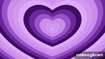 Purple Hearts Are Stacked On Top Of Each Other GIF