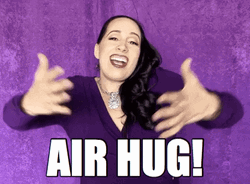 Purple Lady Air Hug Meme GIF
