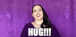 Purple Lady Hug Meme  GIF