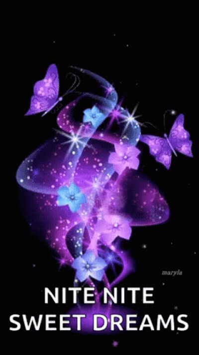 Purple Leaf Tree On Black GIF