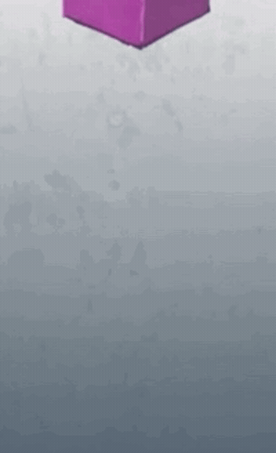 Purple Lego Block Floating GIF