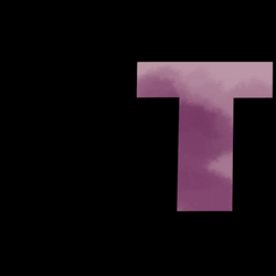 Purple Letter T Falling To One Side GIF