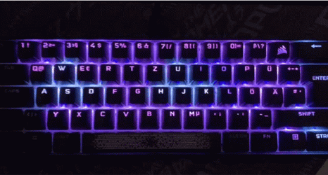 Purple Light RGB Keyboard GIF
