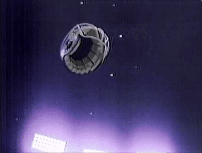 Purple Light Shining On Sphere GIF