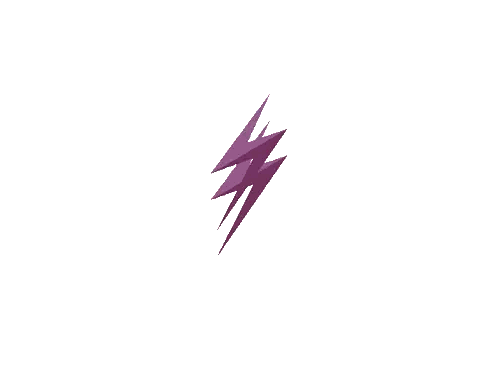 Purple Lightning Bolts Sticker