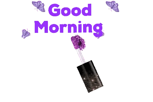 Purple Lip Gloss Good Morning Sticker