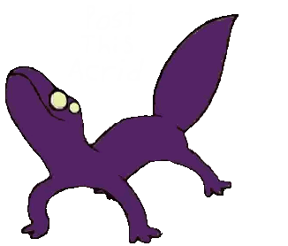 Purple Lizard With Yellow Eyes Sticker