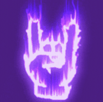 Purple Logo With Skull On Purple Background GIF