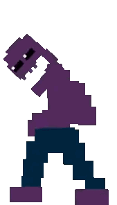 Purple Man In Pixel Art Sticker