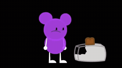 Purple Mickey Mouse Next To Toaster GIF