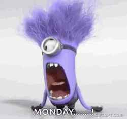 Purple Minion Monday Feels GIF