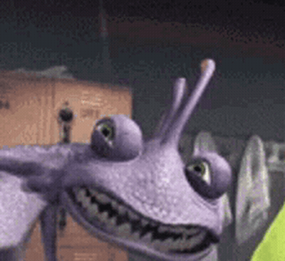 Purple Monster From Monsters Inc Smiling GIF
