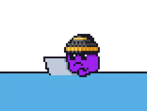 Purple Monster Holding Baseball Bat Sticker