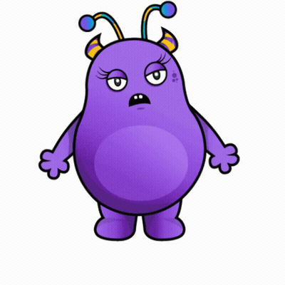 Purple Monster Horns Idc I Don't Care GIF