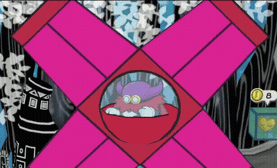 Purple Monster In Red Circle GIF