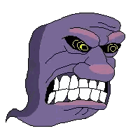 Purple Monster Pixel Art Sticker