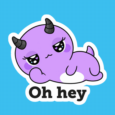 Purple Monster Saying Oh Hey GIF
