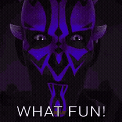 Purple Monster Saying What Fun GIF