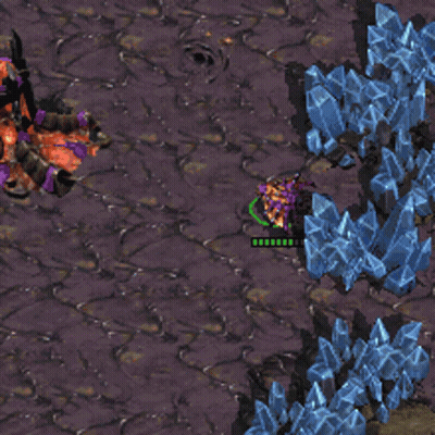 Purple Monster Surrounded By Crystals GIF