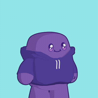 Purple Monster With Facts GIF