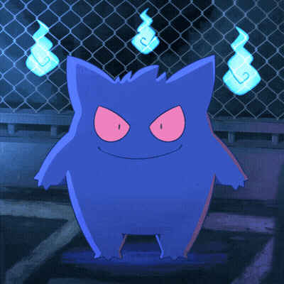 Purple Monster With Large Smile GIF