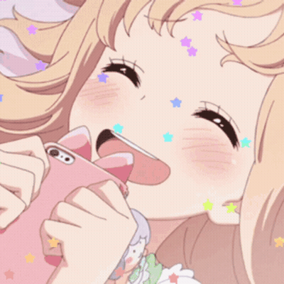 Purple Monster With Mouth Open And Pink Tongue GIF