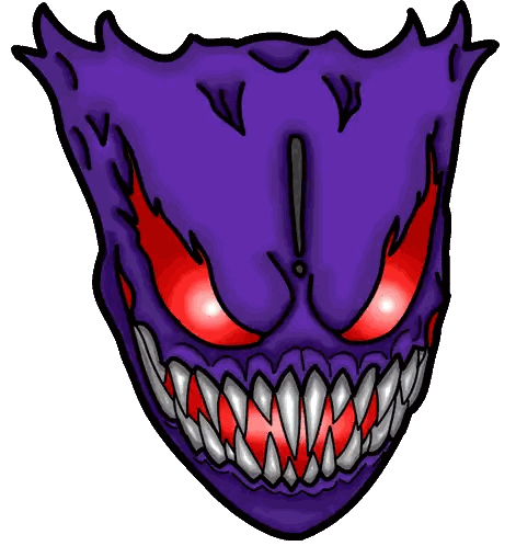 Purple Monster With Red Eyes And Exclamation Sticker