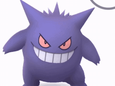 Purple Monster With Red Eyes And Large Smile GIF